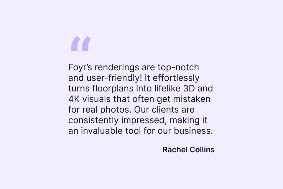 A designer praising Foyr Neo's user-friendly and top-notch 3D renderings. A designer praising Foyr Neo's user-friendly and top-notch 3D renderings.