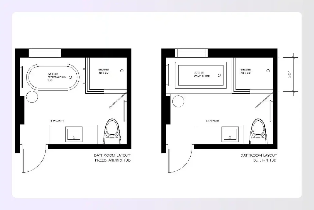 The Tub-Shower Combo for mid-size bathroom